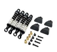 Amortiguador Roscado RC Compatible Con MN78 Para MN168 1/12 RC Car Upgrades Parts Accessories Amortiguadores De Metal Y Soporte De Torre De Amortiguación(Black)