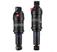 Amortiguador trasero de aluminio para bicicleta con presión de aire ajustable 100-150 psi y forro de 24 mm para montar cuesta abajo MTB 150 mm tamaño color negro (190 mm x 50 mm)
