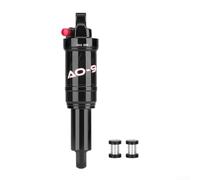 Amortiguador trasero de presión de aire para bicicleta de montaña, amortiguador de suspensión de aleación de aluminio 6061 con viaje ajustable, negro (165 mm)