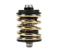 Amortiguador Trasero Metálico para Bicicleta Plegable con Muelle de Acero Inoxidable y Eje Reforzado (Modelo de resorte-eje de acero dorado)