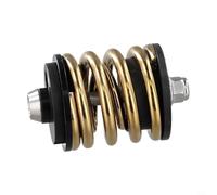 Amortiguador trasero plegable para bicicleta, suspensión de doble capa de acero, compatible con bicicletas plegables, rodamiento de carga fuerte, reducción efectiva de vibración de carretera (dorado)