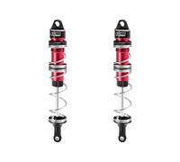 Amortiguadores de resorte traseros de aleación de aluminio 6061-T6 de doble sección de 135 mm para LOSI 1/6 8IGHT-X Super Lasernut 4WD Buggy sin escobillas RTR-LOS04019 actualizaciones - Rojo