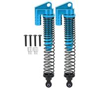 Amortiguadores Metálicos para RC 110 SCX10II D90 90046 90047 90053 - Juego de 2 Amortiguadores Reforzados con Muelles Elásticos para Coches Todo Terreno (Azul)