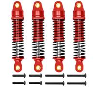 Amortiguadores RC Compatible con Bronco para Defender para TRX4M 9764 1/18 RC Coche Mejora Piezas 4 Piezas De 50 Mm Aleación De Aluminio para Amortiguador De Resorte(Red)
