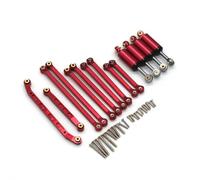 Amortiguadores RC Compatible con EAZYRC para FMS para Fire para Horse para Thunder 1/18 Control Remoto Coche Mejora Piezas Amortiguador Metálico(Red)