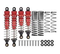 Amortiguadores RC Compatible con Tamiya para TT02B DT02 DF02 1/10 RC para Buggy Coche Mejora Piezas De Modificación Amortiguadores Delanteros Y Traseros De Aluminio(Red)