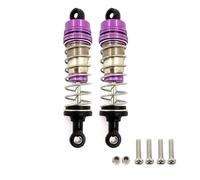 Amortiguadores RC Compatible con WLtoys 144001 1/14 RC Drift para Racing Coche Mejora Accesorios 2 Piezas Amortiguadores Metálicos Rellenos De Aceite(Purple)