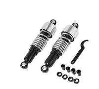 Amortiguadores Traseros 1 par 10,5 Pulgadas 267 mm Suspensión Ajustable Resorte Negro Compatible con Sportster Touring(Black and Chrome)