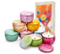 Amorxiao Velas Perfumadas Juego de 8 piezas, Mujer Regalos de Velas Aromaticas, 2.5 oz Cera de Soja Natural Velas Aromaticas, Decoración para Baño Yoga Cumpleaños Navidad Día de San Valentín