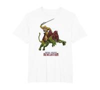 Amos del Universo: Revelation He-Man y Battle Cat Camiseta, Hombre Tallas Grandes, Blanco, 6X Alto