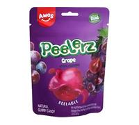 Amos Gominolas de Frutas Pack de 3 (3 x 65g) | Sabores: Melocotón, Mango, Uva, Lychee, Manzana Verde | Caramelos de Goma con Zumo de Fruta | Pack Ahorro Ideal para Regal (Uva)