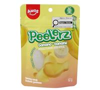 Amos Gomitas de plátano pelables, dulces peladores de plátano, aperitivos de frutas Peelerz sin gluten, bolsa resellable de 2.2 onzas (paquete de 3)