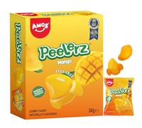AMOS Peelerz Gominolas Chuches, Mango Pelable Navidad Caramelos Regalo, 3D Fruta Pelar Divertirse Chuches, Blandos Chucherias Gomas Detalle Celebrar Regalo - Presentación Caja 240G
