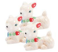 Amosfun 1 Juego Adorno De Conejo Conejillo De Indias Juguetes Kit De Figuritas Arena para Tarta Bonitos Palillos Divertidas Decoraciones para Tartas De Hadas 3 Piezas