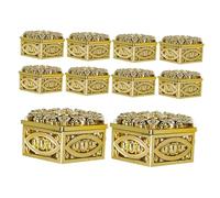 Amosfun 1 Juego Caja De Dulces Cajas Almacenaje Cajas De Almacenaje Cajitas Candy Box Cajas De Almacenar Bueno Embalaje Suministro De Presente Caso El Plastico Golden 12 Piezas