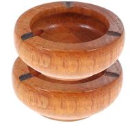 Amosfun 1 Juego Cenicero Circular Papelera Reloj Led Baldes Adentro Despertador Balde con Tapa Bandeja Cesta Redonda Decoración De La Bandeja Contenedor Frío De Madera 2 Piezas