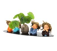 Amosfun 1 Juego Cuatro Adornos Sin Monje Auto Modelo Decoraciones del Coche Embellecedor Auto Estatuas De Monjes para Decoración Pequeños Monjes Encantadores Adornos De Bonsai 4 Piezas