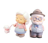 Amosfun 1 Juego Par De Adornos Excelente Elementos Guirnalda Duelo Señales De Neón Coqueta Su Manto Casado Parejas Figurilla Abuelo Cumpleaños Decoración Y Resina Sintética