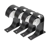 Amosfun 1 Juego Perchas para Cortinas Manos Barra para Cortinas Barra De Cortina Doble Soporte Abrazadera Titular De La Cortina Soporte De Barra De Cortina Aleación De Aluminio 4 Piezas