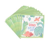 Amosfun 1 Juego Servilleta Fiesta Cumpleaños Infantil Cotillon Cumpleaños Infantil Dino Suministro De Fiesta De Tejido De Decoración De a Papel Green 40 Hojas