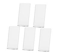 Amosfun 1 Juego Soporte Acrílico Transparente Para Carteles De Mesa Juego De Figuras De Dibujos Animados Diy Fácil Montaje Para Bodas Y 5 Piezas