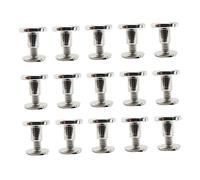 Amosfun 1 Juego Tornillos Plana De Cobre Para Cuero Remaches Redondos Para Cinturón Cartera Y Bolso Resistentes Y Decorativos Para Bricolaje Artesanal 15 Piezas
