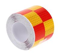 Amosfun 1 Rollo Cinta Reflectante de Alta Visibilidad Adhesiva y Resistente la para Seguridad Carros Alerta Públicos y Privados