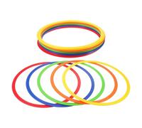 Amosfun 10 Anillos de Agilidad de Plástico para Entrenamiento Deportivo de Fútbol, Juego Ligero y Resistente para Práctica de Velocidad y Coordinación, Adecuado para Gimnasio y Exteriores