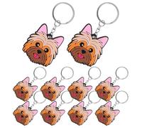 Amosfun 10 Llaveros de Dibujos Animados de Perro Pvc, Accesorio Versátil y Encantador para Bolsos, Adecuado para Amantes de Perros y Recuerdos de Fiesta
