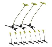 Amosfun 10 piezas Clips de Pelo de Planta Simulada Brote de Frijol Adorable Accesorios Divertidos para Peinados Sujetadores de Cabello de Base Reforzada para Uso Diario y Cosplay