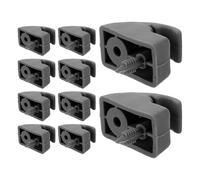 Amosfun 10 Piezas Clips Soporte Parasol Coche Compatibles con Base Sujeción Parasol Gris Resistente Plástico para Interior Vehículo y Gafas Reparación Rápida