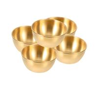 Amosfun 10 piezas Platos Redondos Inoxidable para Salsas y Aperitivos Cuencos Pequeños para Condimentos y Preparación de Recetas Aptos para Uso Familiar Casa Picnic y