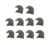 Amosfun 10 Remaches Decorativos de Aleación para Manualidades DIY en Cuero, Cabeza de Águila, Accesorios para Bolsos y Maletas Hechos a Mano, para Artesanía en Cuero, Pack de 10 Unidades