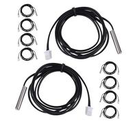 Amosfun 10 Sensores de Temperatura Ntc Impermeables Cable de 1 Metro, Sonda de Sensor Resistente al Agua para Monitoreo Industrial y Hvac, Transmisor de Sonda para Tanques