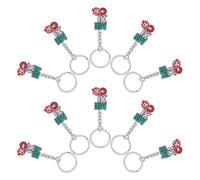 Amosfun 10 Unidades Llaveros de Fútbol Estilo Caricatura Balón de Pvc y Acero Inoxidable, Adecuado para Fiesta Deportiva y Recuerdo Carnaval Escolar