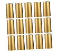 Amosfun 100 Piezas Botellas De Vino Sellable Sellar La Tapa De La Botella De Vino Caza De Focas Termoencogible Calor El Plastico Dorado