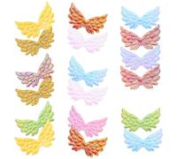 Amosfun 100 Piezas de Alas de Ángel Decorativas de Poliéster Adhesivo Termofusible para Disfraces y Decoración DIY en Ropa y Calzado Color Aleatorio
