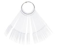 Amosfun 100 Piezas Palitos para Uñas Punta en Abanico Transparente Consejos para Exhibir Esmalte y Practicar Manicura Color de Uñas Plegables para Salón