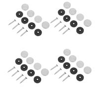 Amosfun 100 Piezas Tornillos de Acero Inoxidable 20 Mm con Tapas Decorativas para Espejos y Herrajes, 100 Unidades, Clavos para Vidrio y Letreros Publicitarios, Accesorios para Muebles y