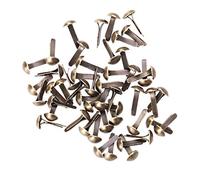 Amosfun 100 UNIDS Mini Redondos Brads Pastel Brads para DIY Scrapbooking Crafts Haciendo Estampado 8mm (Bronce)