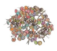 Amosfun 100pcs Mini brads Metal Scrapbooking brads Sujetadores de Papel para Manualidades de Bricolaje 9mm