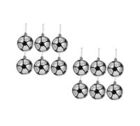 Amosfun 12 Piezas 6 Cm Fiesta De Vacaciones Fanáticos De Los Deportes Entusiastas Decoración De Bolas De Navidad Colgante Pelota De Baloncesto Adorno De Fútbol De Navidad Decoraciones De