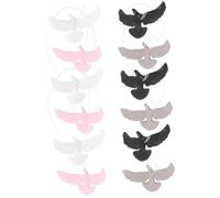 Amosfun 12 Piezas Adornos de Paloma Decorativos con Diseño Colgante Figuras de Pájaro Simuladas para Decoración de Pasteles y Manualidades Accesorios Versátiles para Eventos y Hogar