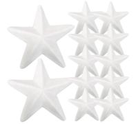Amosfun 12 Piezas Adornos Estrella de Espuma para Manualidades Colgantes Navideños Blancos Decoraciones DIY Árbol Navidad Hogar Fiesta