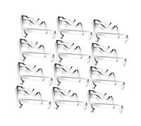 Amosfun 12 Piezas Clips de Cenefa para persianas Clips Ciegos Ocultos pestañas Transparentes de reparación de persianas escaparates Ocultos Abdominales
