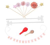 Amosfun 12 Piezas Toppers de Cumpleaños con Estrellas y Globos de Confeti para Celebraciones Especiales