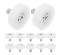 Amosfun 12 Poleas Para Archivadores Cajones Y Muebles Rodillos Deslizantes Con Rodamientos De Bolas Repuesto Para Puertas Correderas Ruedas De Nylon Poleas Para Riel De Puerta Color