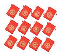 Amosfun 12piezas Bolsas De De Brocado Cordón Para Joyería Paquete Para Bodas y Celebraciones