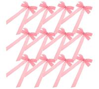 Amosfun 12piezas Guirnalda De Lazos De Terciopelo Vintage Decoración Colgante para Puerta Árbol De Navidad Lazos Navideños para Guirnalda