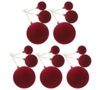 Amosfun 15 Bolas De Terciopelo para San ValentíN DecoracióN RomáNtica para Fiesta Adornos Vintage para HabitacióN Y ÁRbol 3.93In